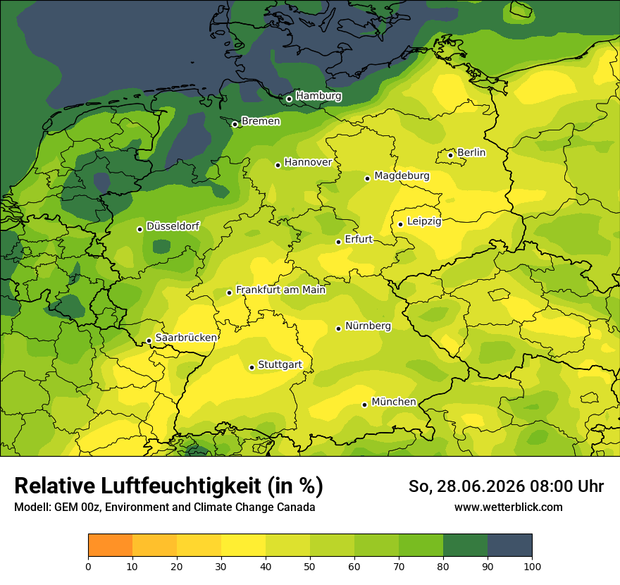 Modellkarte GEM – relhum – deutschland