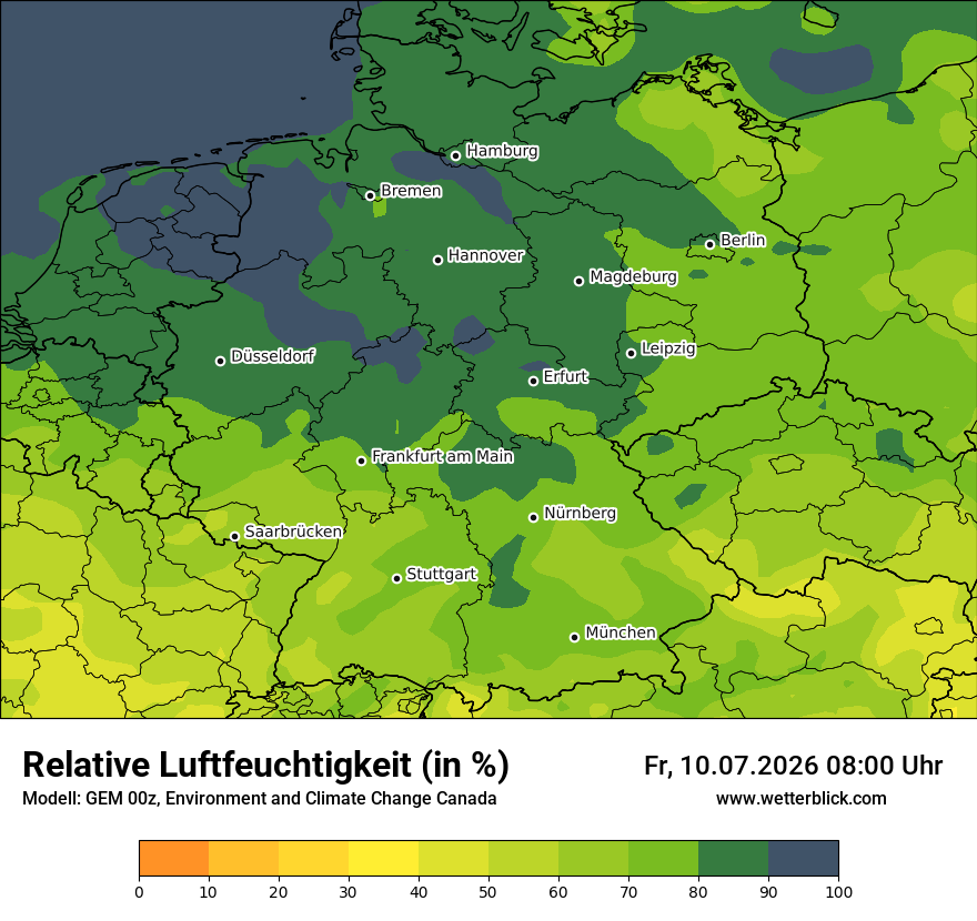 Modellkarte GEM – relhum – deutschland
