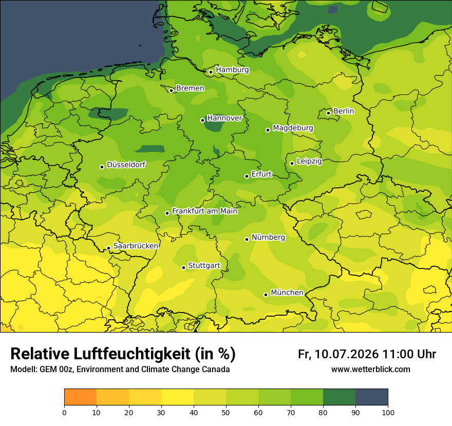 Modellkarte GEM – relhum – deutschland