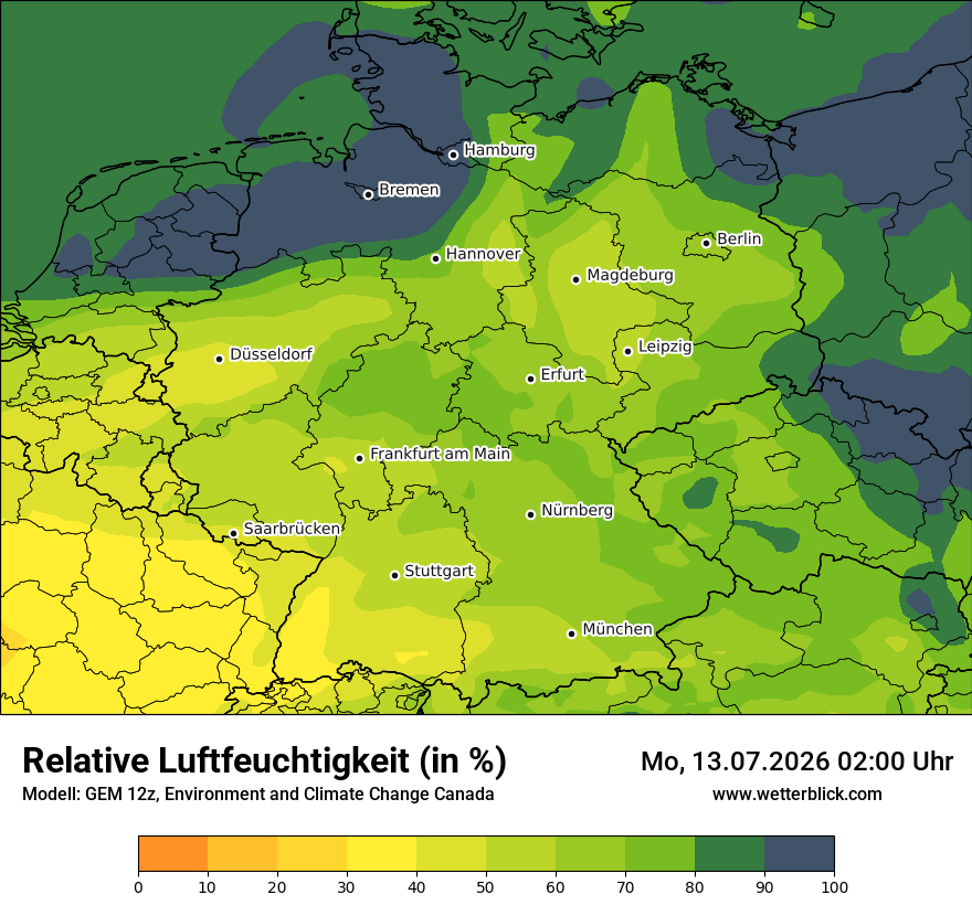 Modellkarte GEM – relhum – deutschland