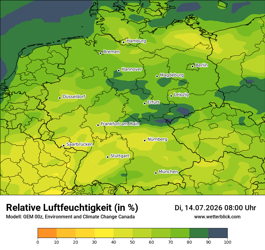 Modellkarte GEM – relhum – deutschland