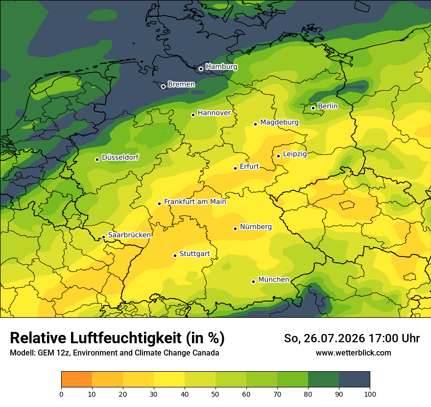 Modellkarte GEM – relhum – deutschland