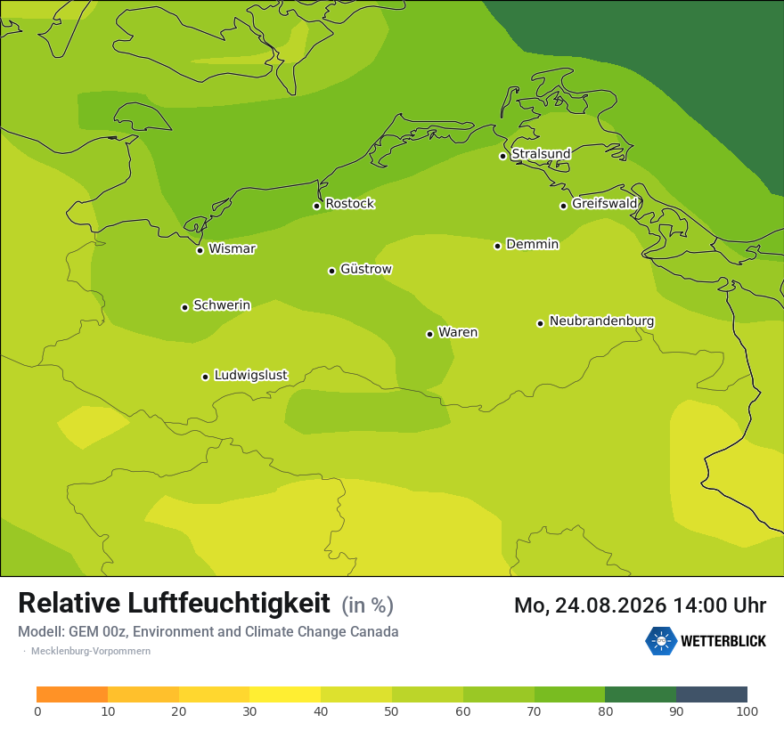 Modellkarte GEM – relhum – mv