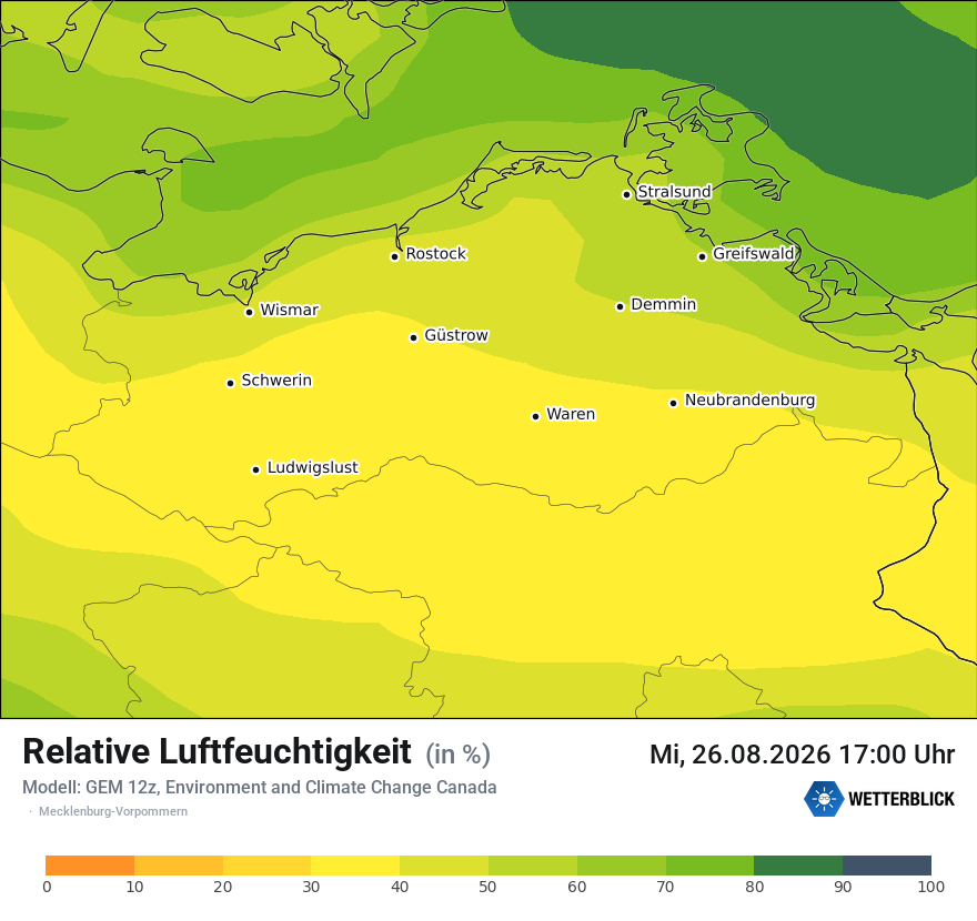 Modellkarte GEM – relhum – mv