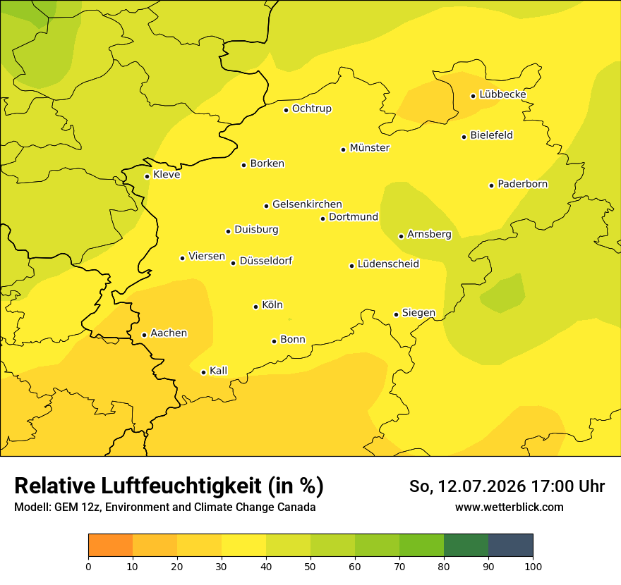 Modellkarte GEM – relhum – nrw
