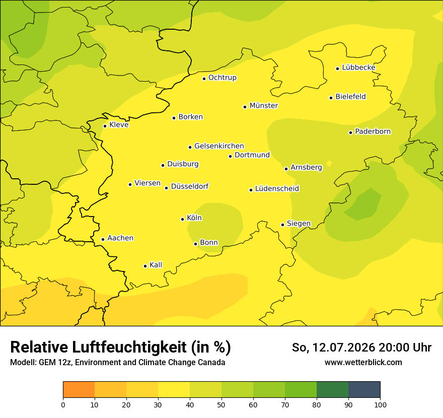 Modellkarte GEM – relhum – nrw