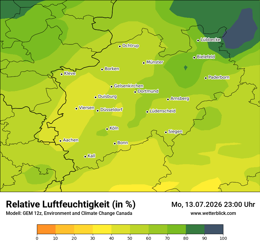 Modellkarte GEM – relhum – nrw