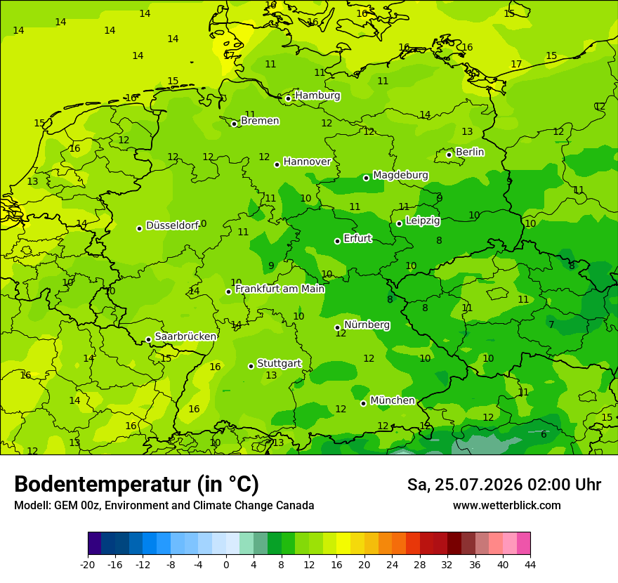 Modellkarte GEM – t_g – deutschland