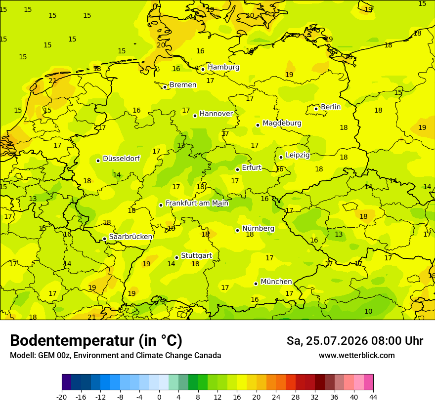 Modellkarte GEM – t_g – deutschland
