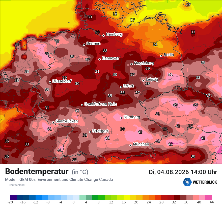 Modellkarte GEM – t_g – deutschland
