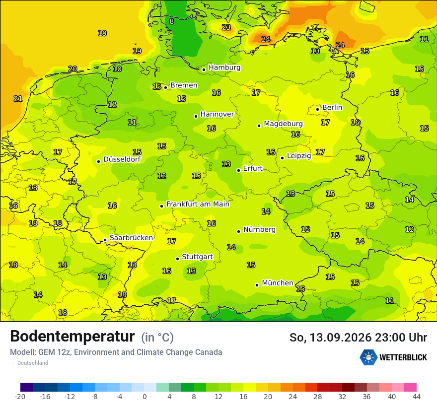 Modellkarte GEM – t_g – deutschland
