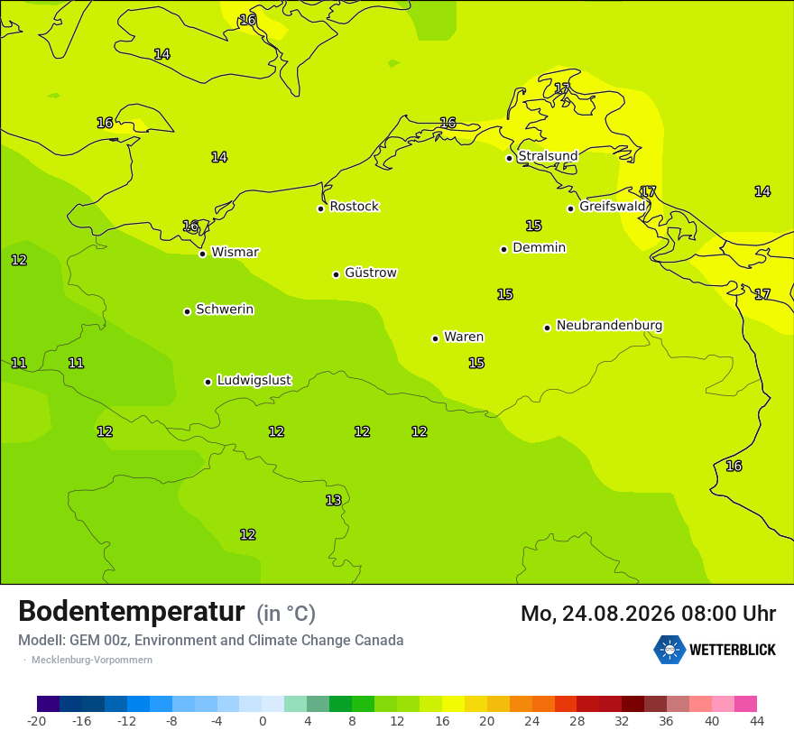 Modellkarte GEM – t_g – mv