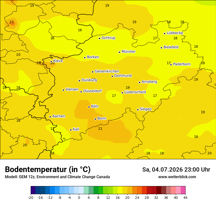 Modellkarte GEM – t_g – nrw