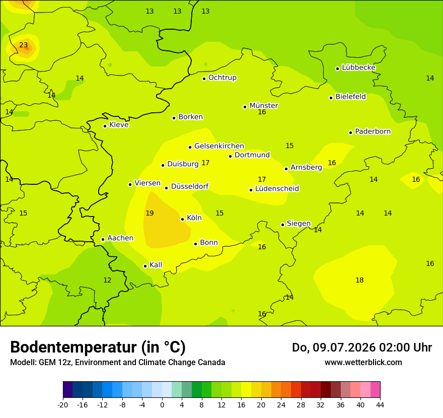 Modellkarte GEM – t_g – nrw