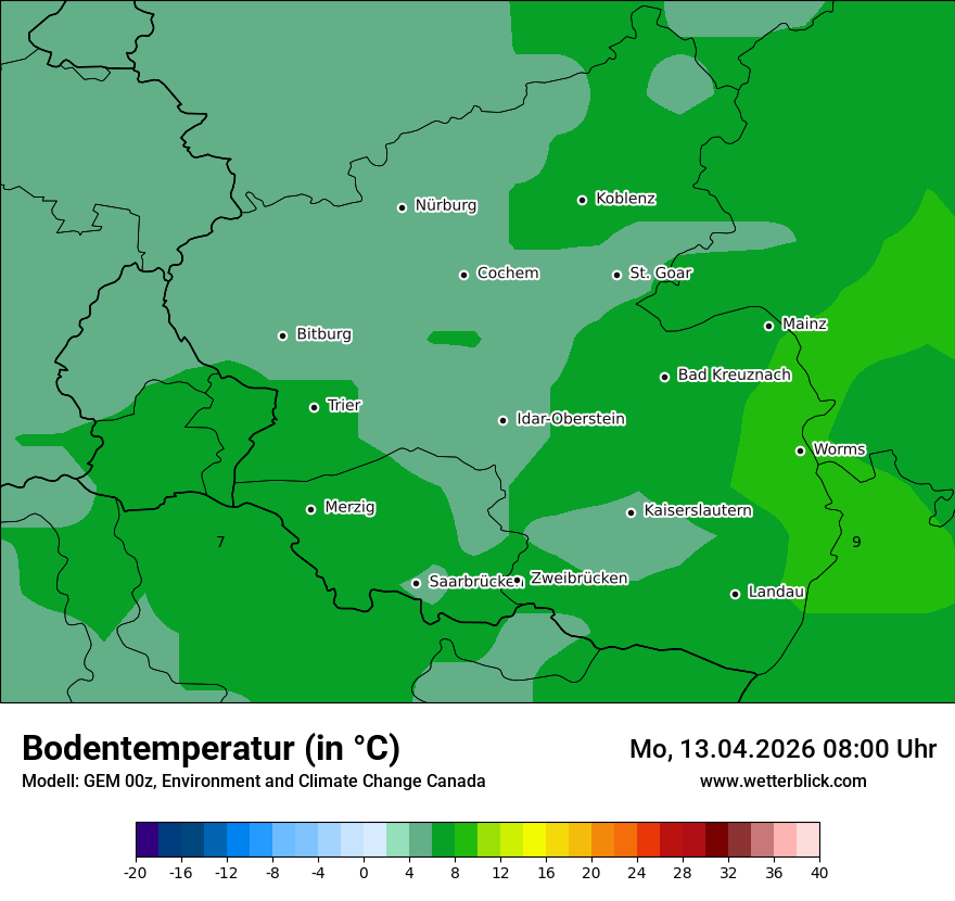Modellkarte GEM – t_g – rp