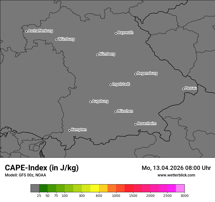 Modellkarte GFS – cape – by