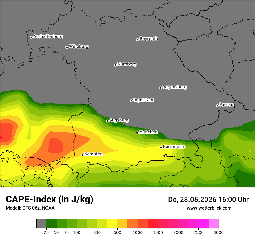 Modellkarte GFS – cape – by