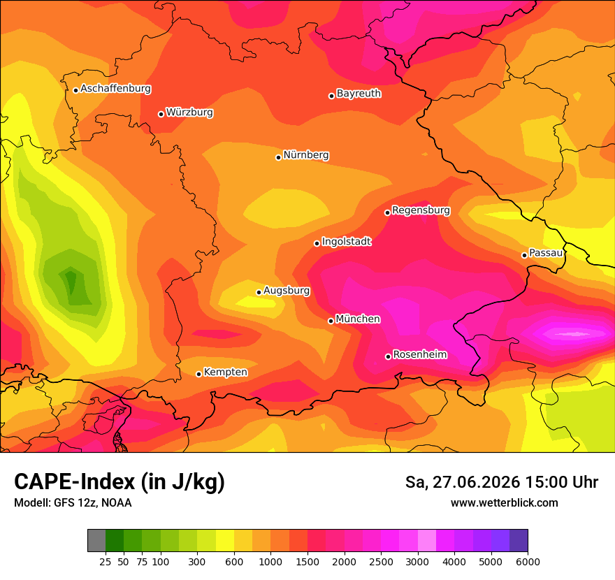 Modellkarte GFS – cape – by
