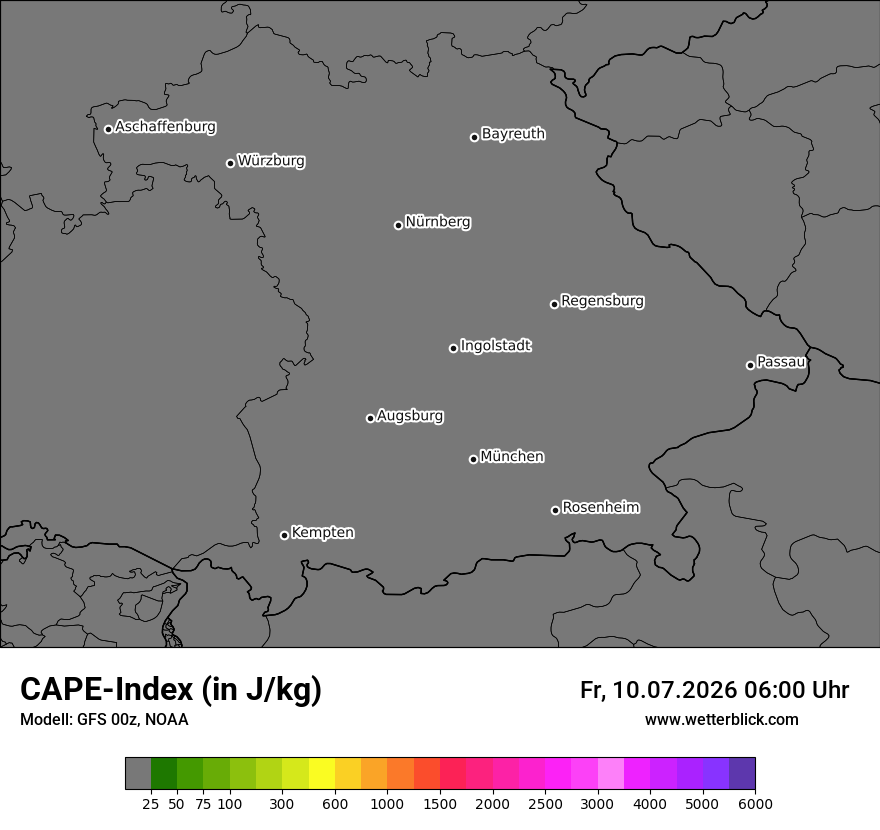 Modellkarte GFS – cape – by