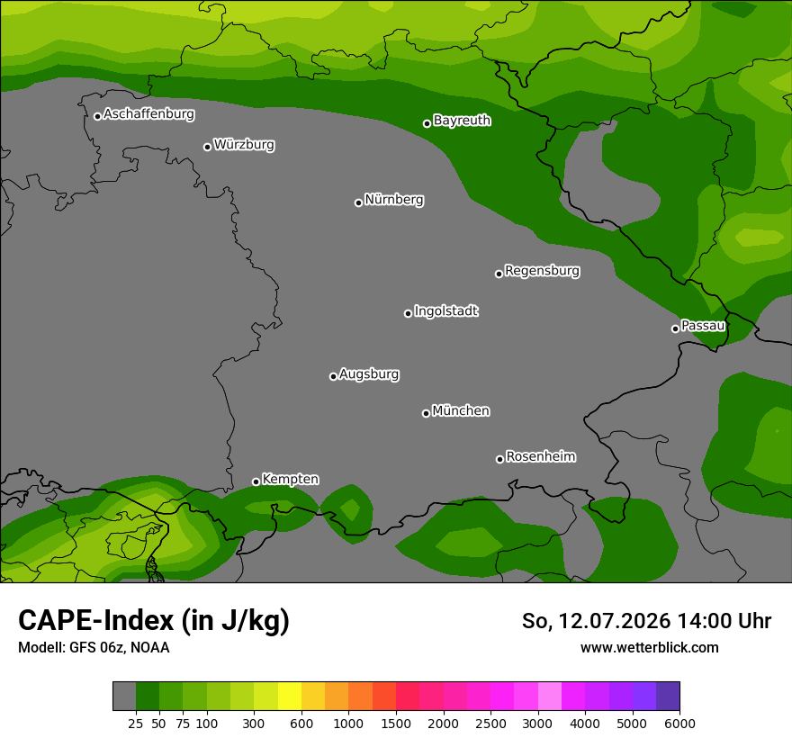 Modellkarte GFS – cape – by