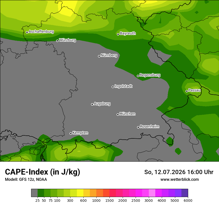 Modellkarte GFS – cape – by