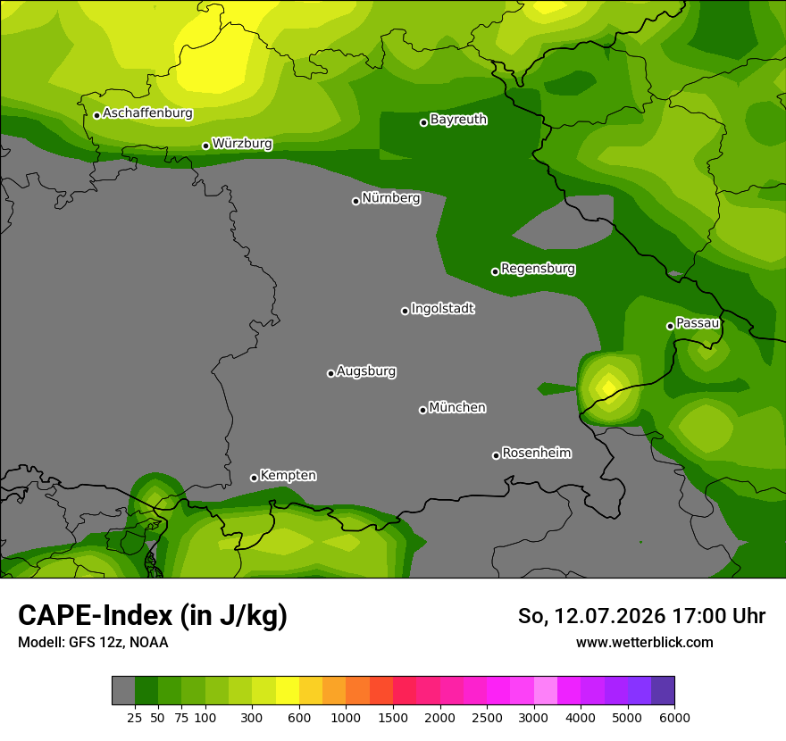 Modellkarte GFS – cape – by