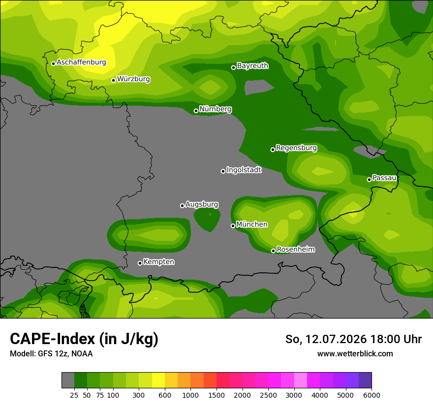 Modellkarte GFS – cape – by