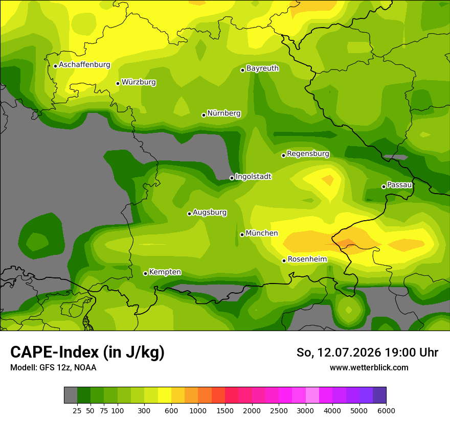 Modellkarte GFS – cape – by