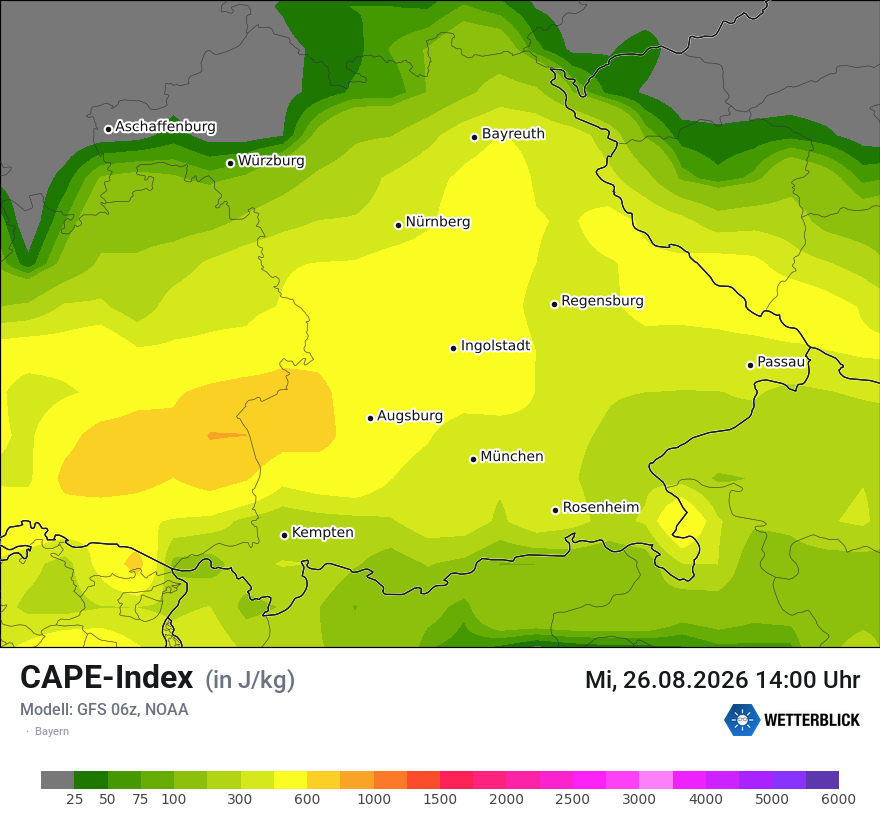 Modellkarte GFS – cape – by