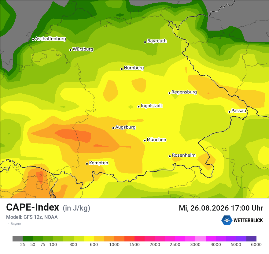 Modellkarte GFS – cape – by