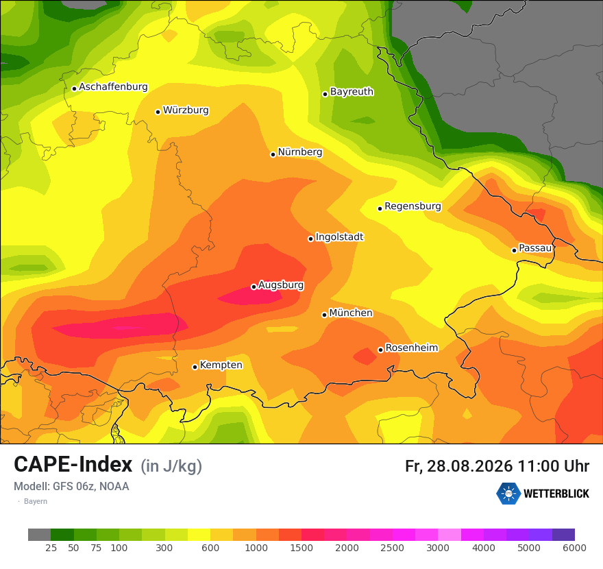 Modellkarte GFS – cape – by