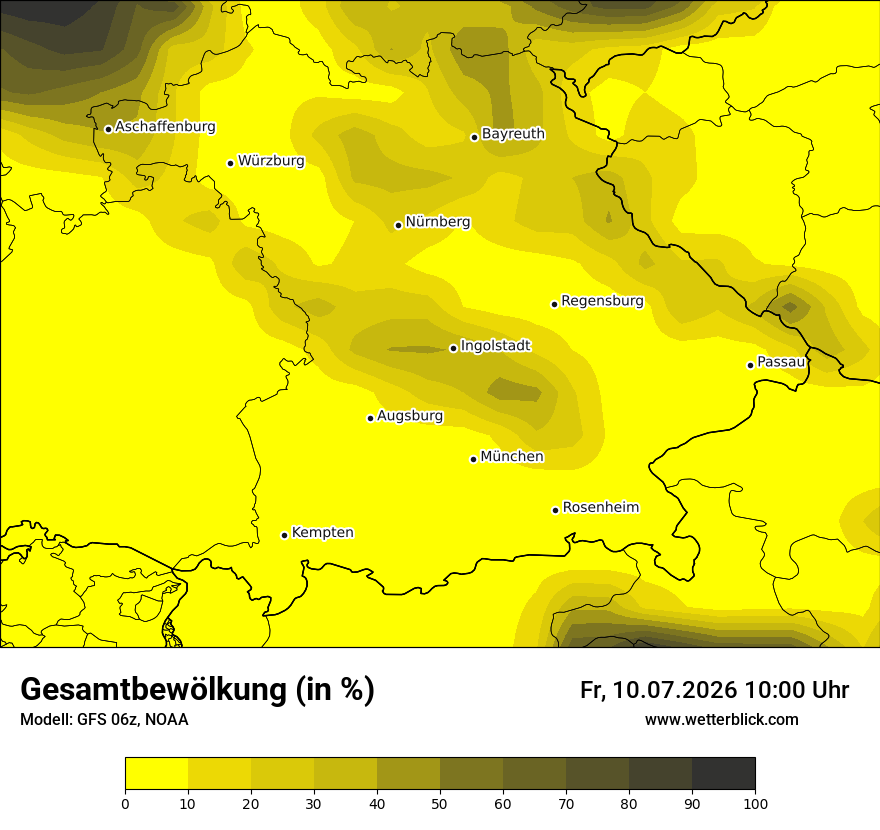 Modellkarte GFS – clct – by