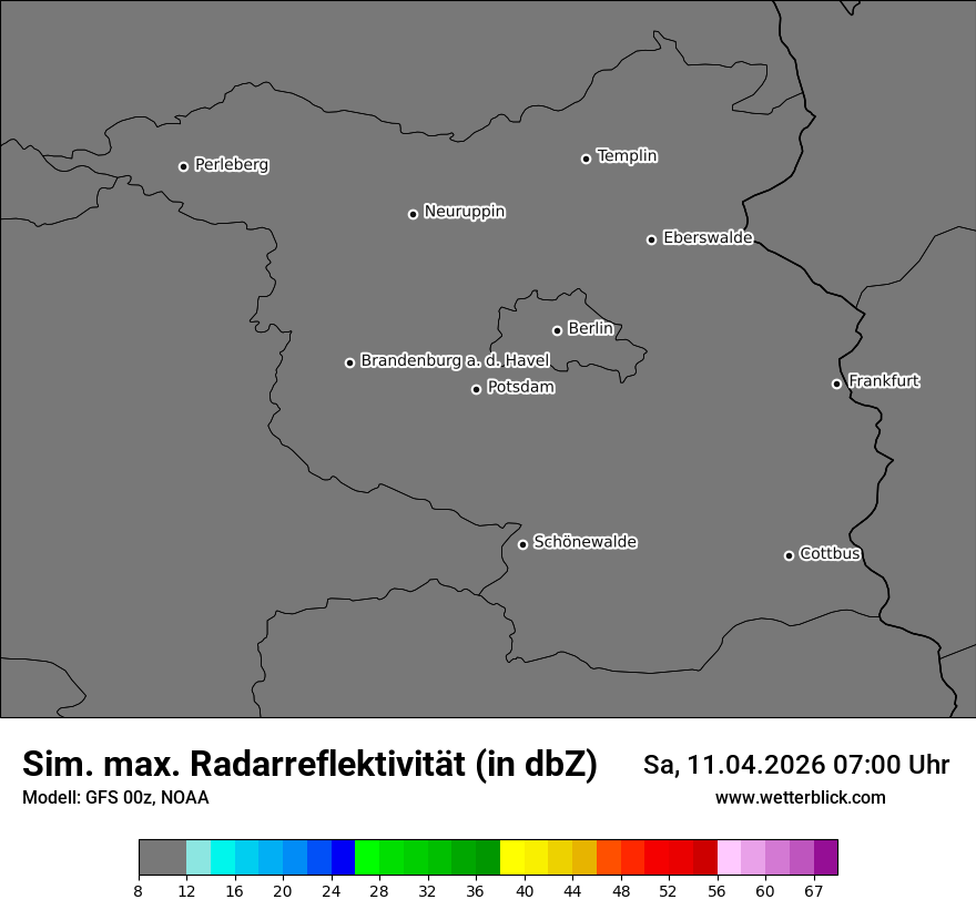Modellkarte GFS – dbz_cmax – bb