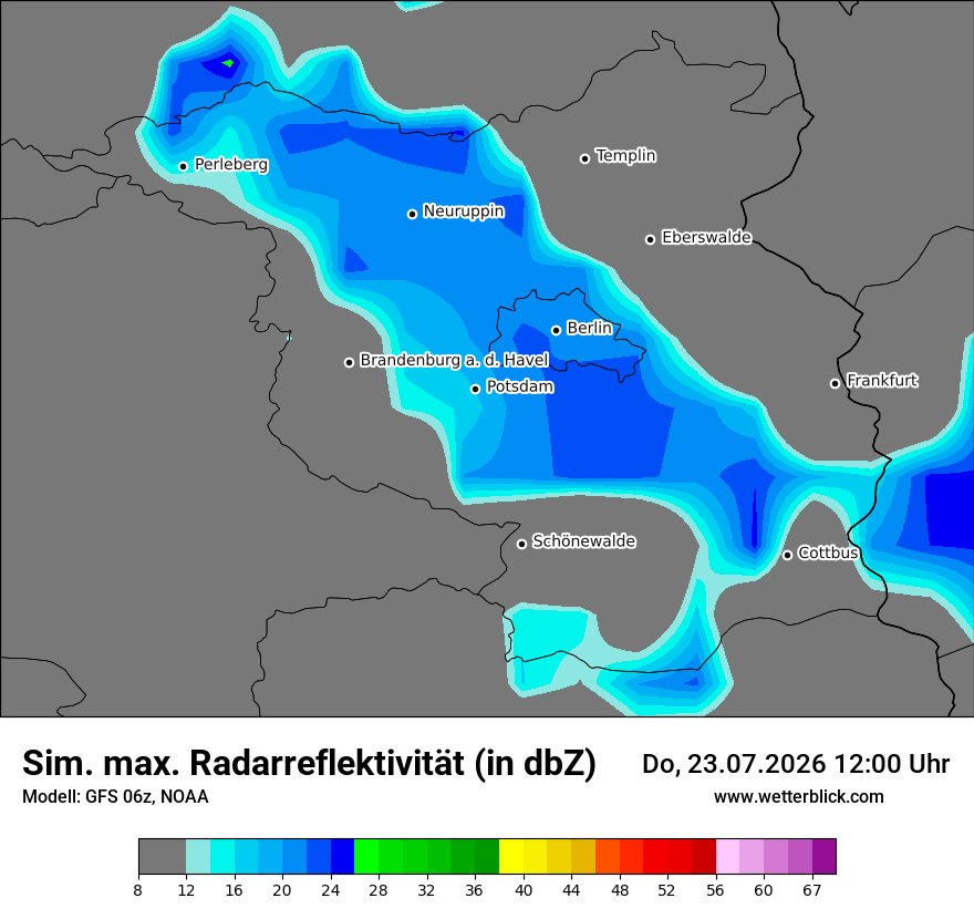 Modellkarte GFS – dbz_cmax – bb