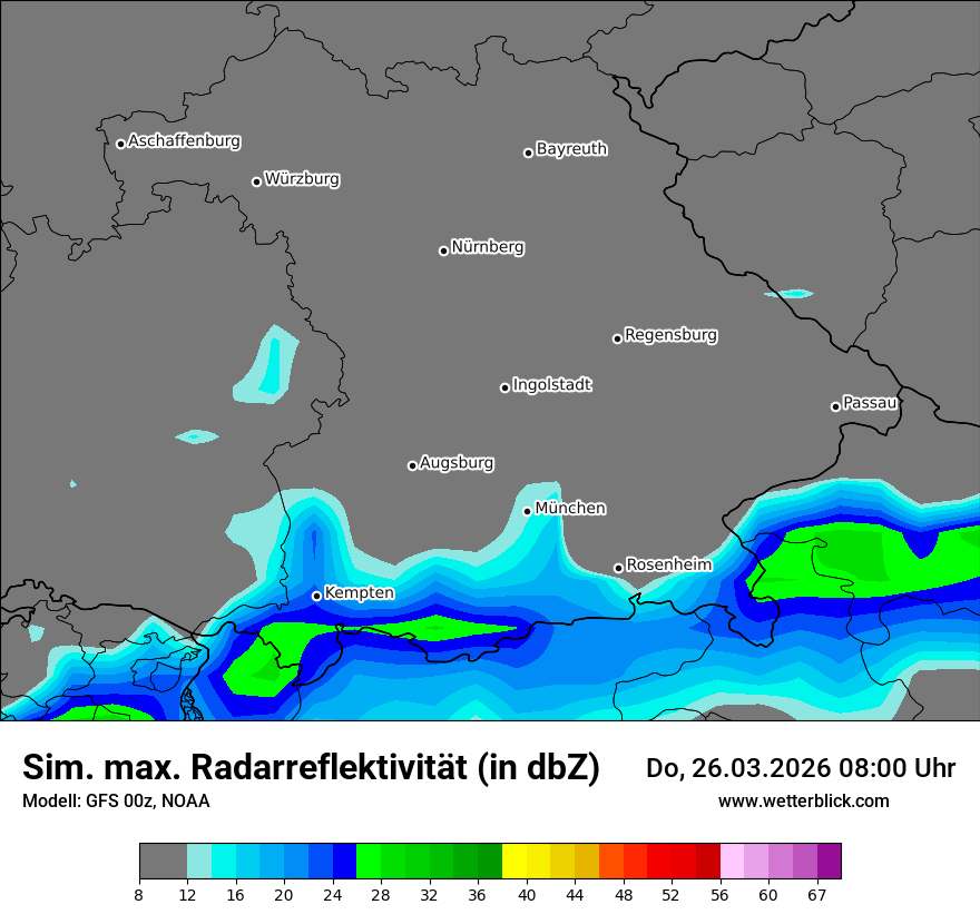 Modellkarte GFS – dbz_cmax – by