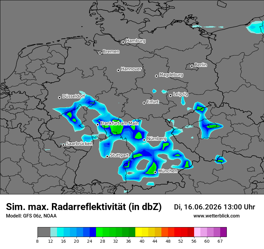 Modellkarte GFS – dbz_cmax – deutschland