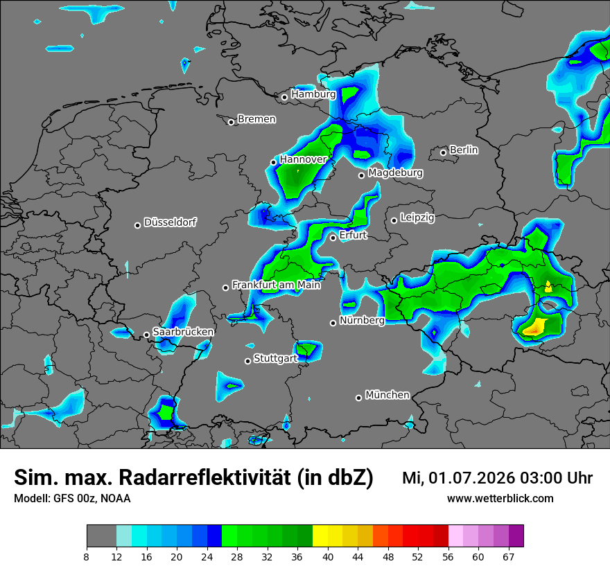Modellkarte GFS – dbz_cmax – deutschland