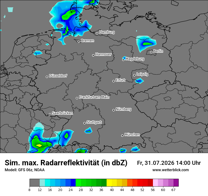 Modellkarte GFS – dbz_cmax – deutschland