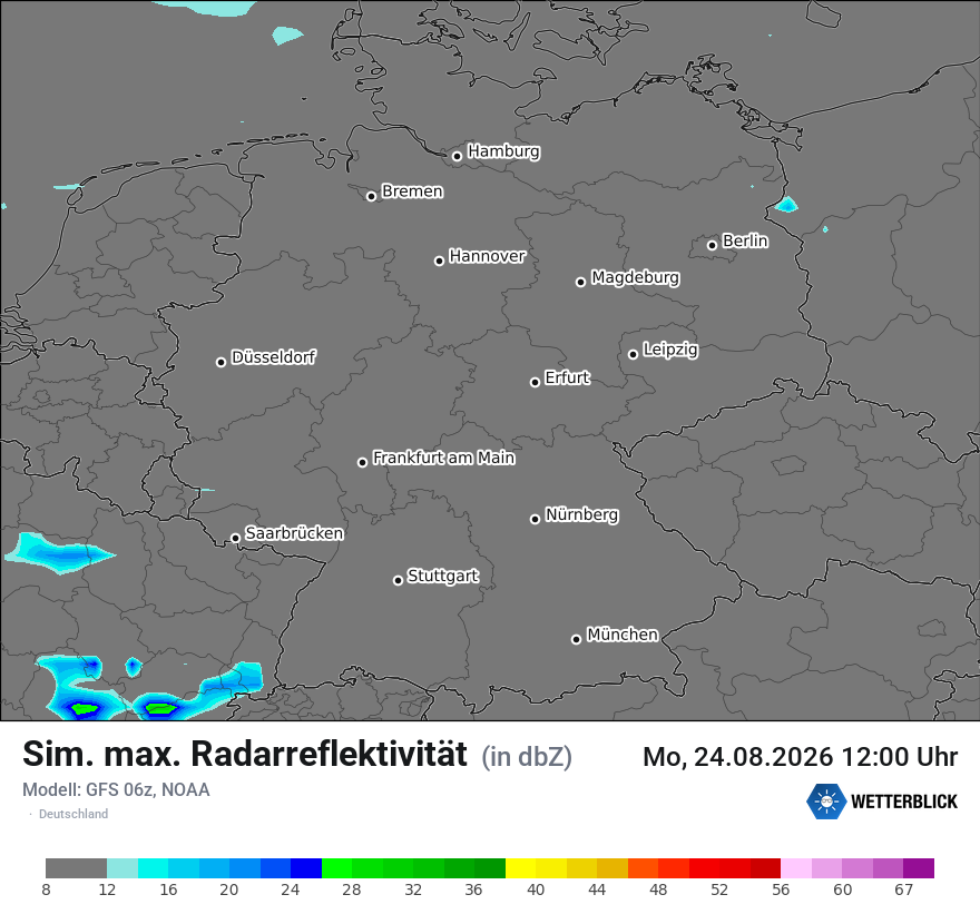 Modellkarte GFS – dbz_cmax – deutschland