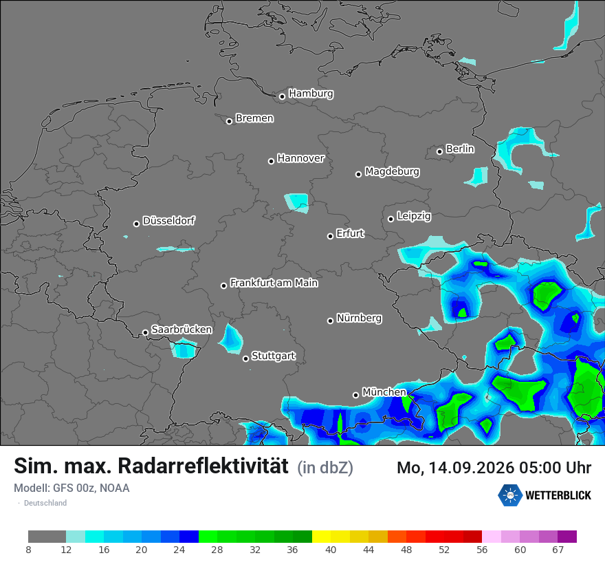Modellkarte GFS – dbz_cmax – deutschland