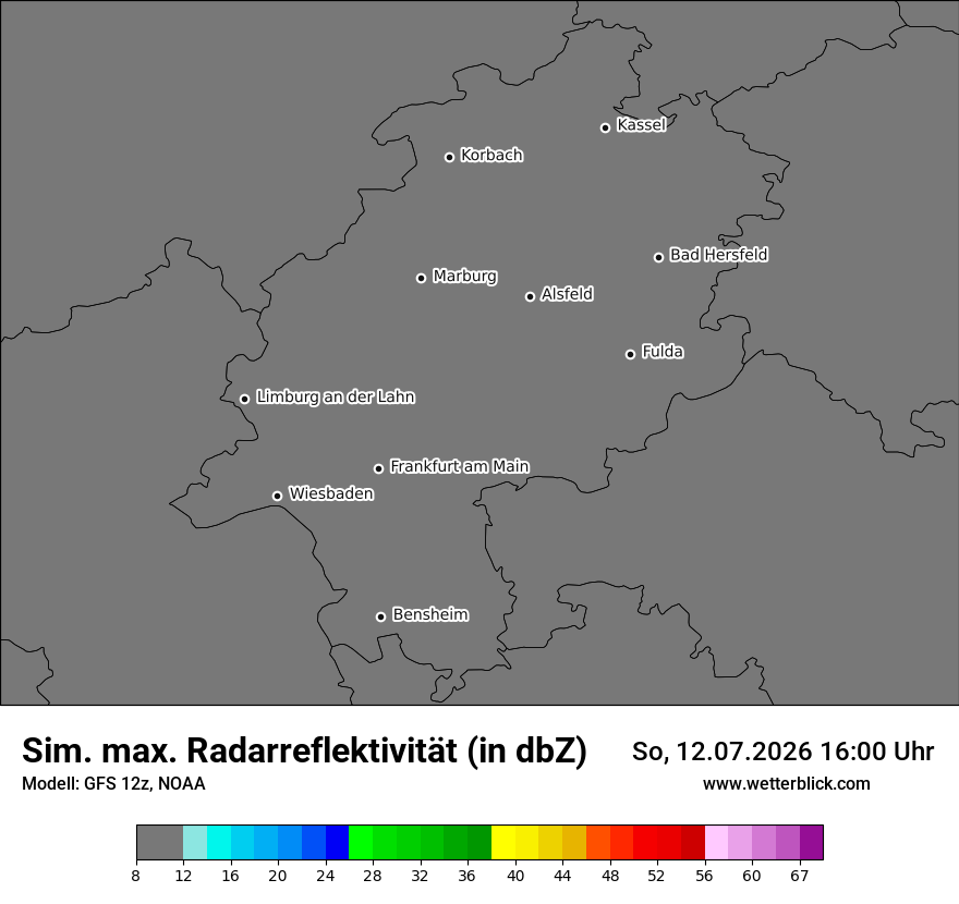 Modellkarte GFS – dbz_cmax – he