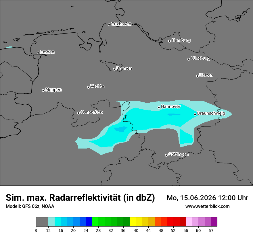 Modellkarte GFS – dbz_cmax – ni