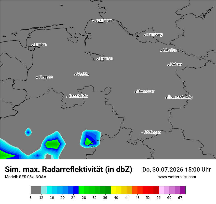 Modellkarte GFS – dbz_cmax – ni
