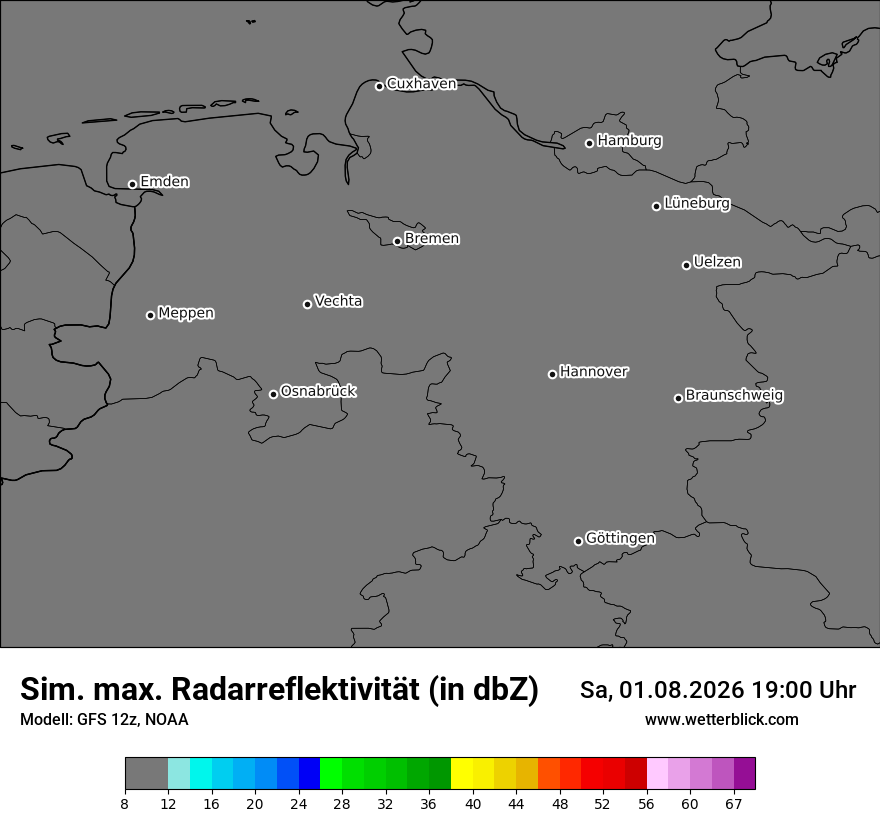 Modellkarte GFS – dbz_cmax – ni