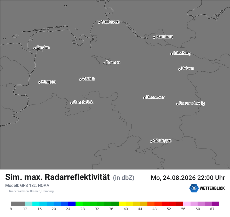 Modellkarte GFS – dbz_cmax – ni