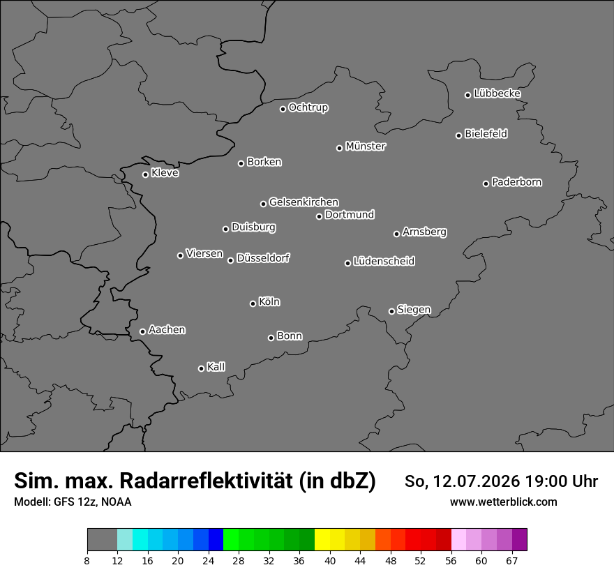 Modellkarte GFS – dbz_cmax – nrw