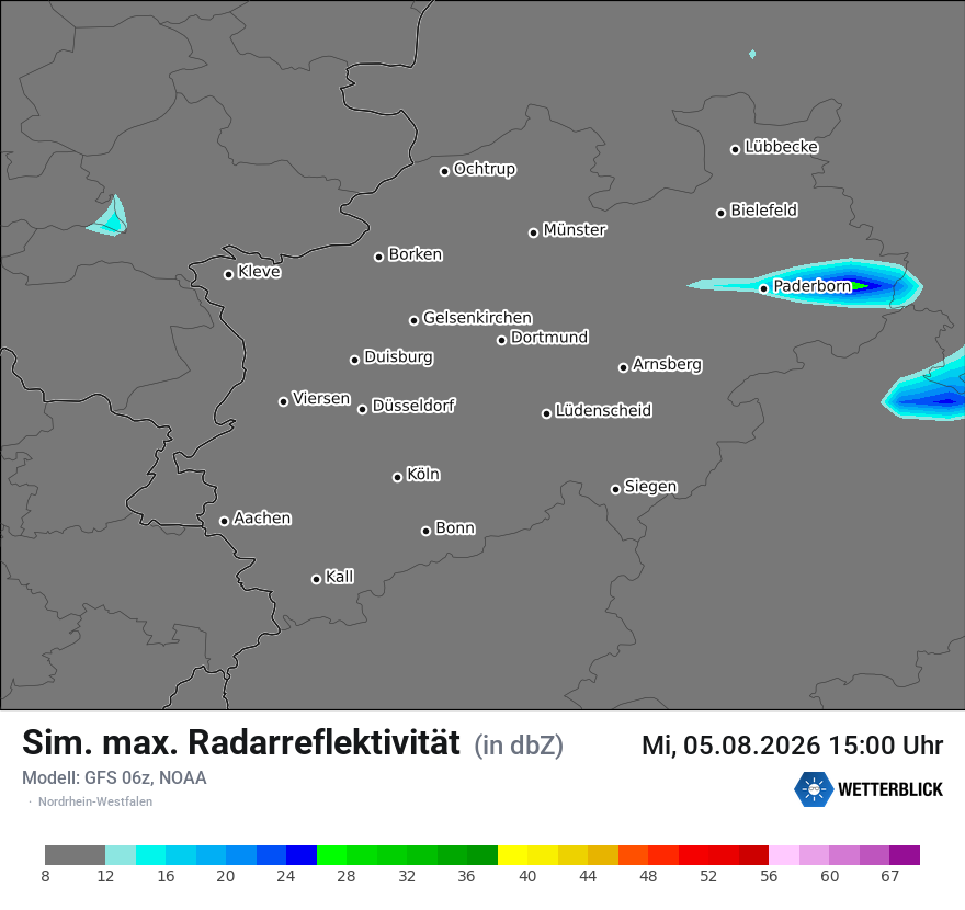 Modellkarte GFS – dbz_cmax – nrw