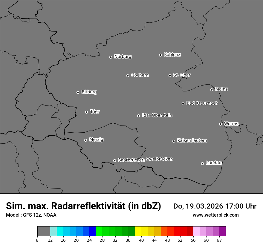 Modellkarte GFS – dbz_cmax – rp