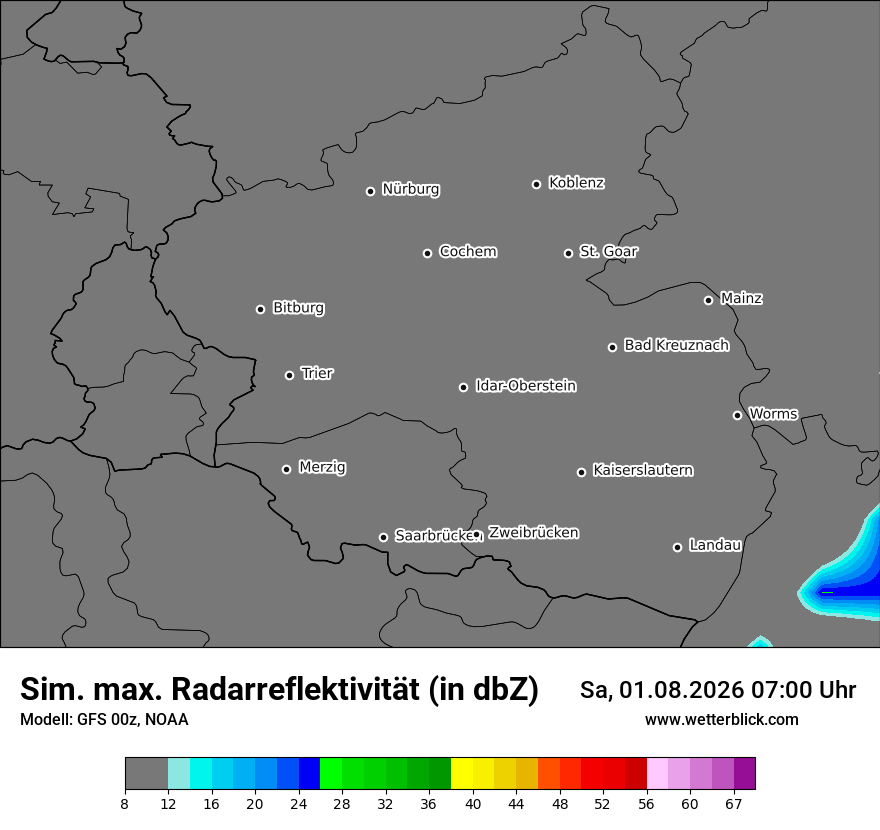 Modellkarte GFS – dbz_cmax – rp