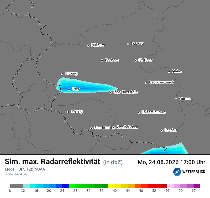 Modellkarte GFS – dbz_cmax – rp